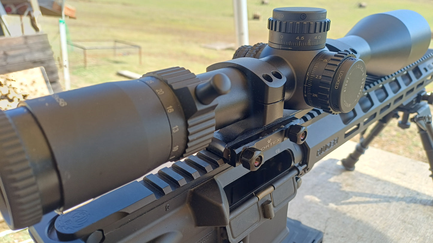 5-45x56 FFP Zero Stop - 34mm Tube, 0.05 Mrad Click Value