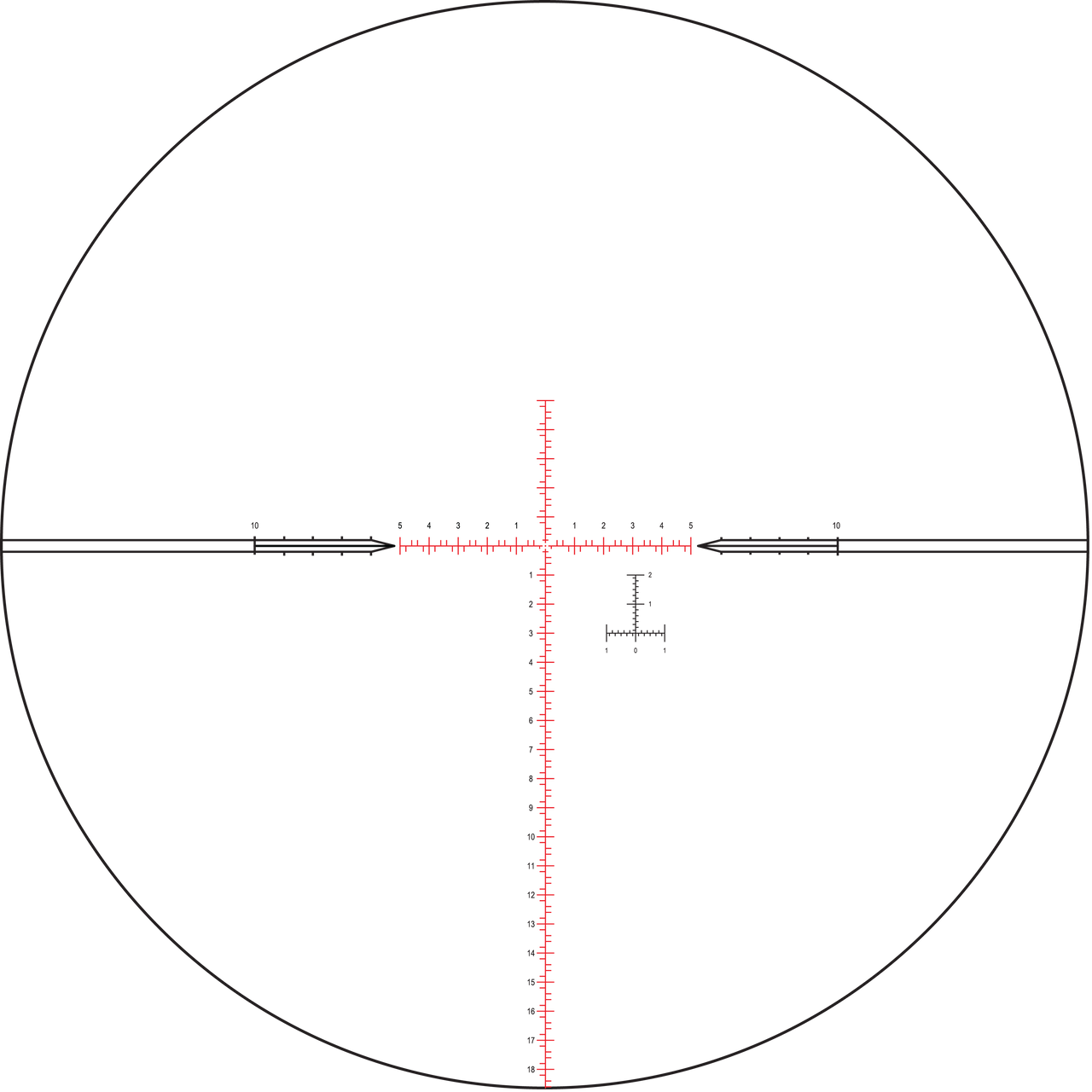 Cannocchiale da puntamento 5-25x56 FFP - Tubo da 34 mm, valore di clic 0,05 Mrad 